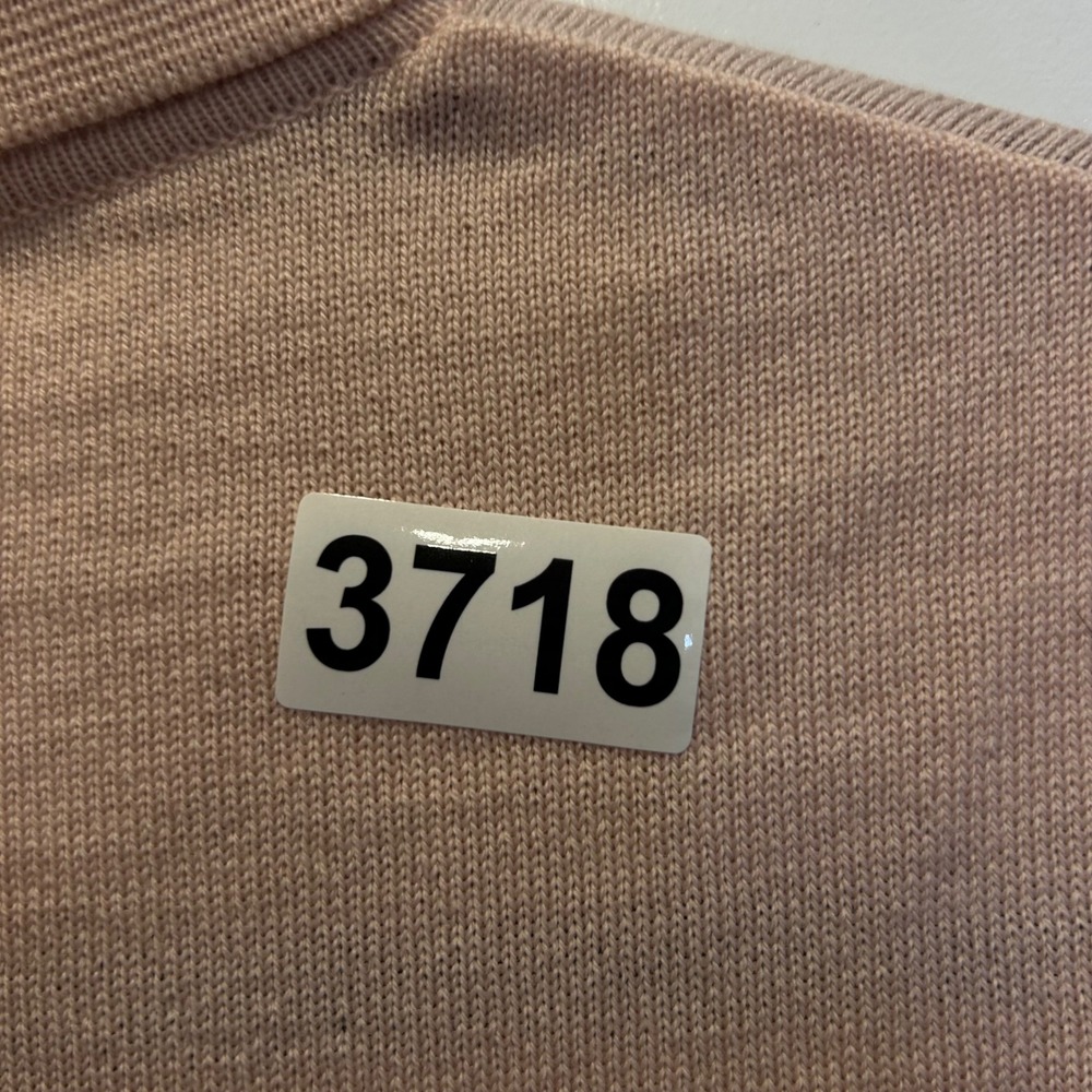 Di Strick Womens Polo Sweater Pure New Wool Textured Knit Pink Size GB 16 - Picture 9 of 9